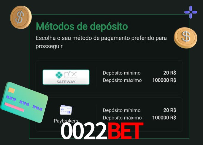 O cassino 0022bet oferece uma grande variedade de métodos de pagamento